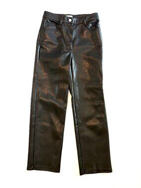 Wilfred black faux leather pants 0
